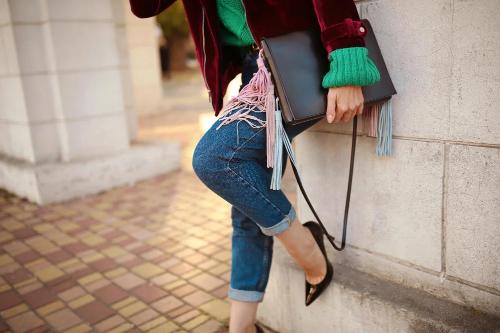 Shoes with kurti and jeans